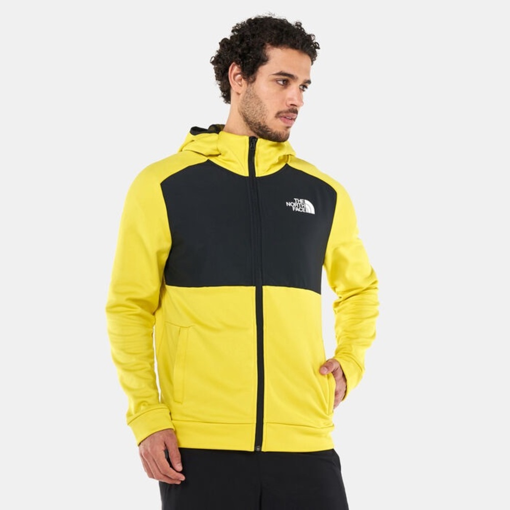 The North Face Men's Jacket in Yellow and Black Zip Up Fleece Size Large Neon